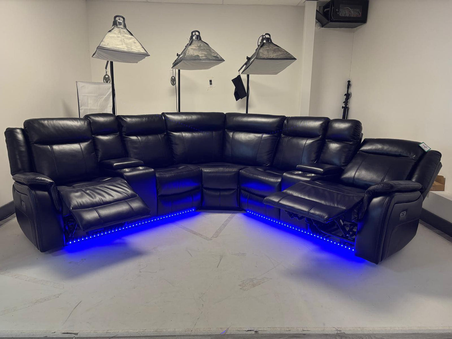 Lily Electric Corner Sofa Black
