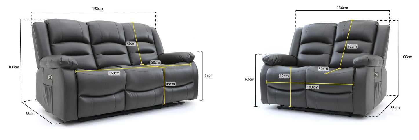 Alva Electric Recliner Sofa 3+2