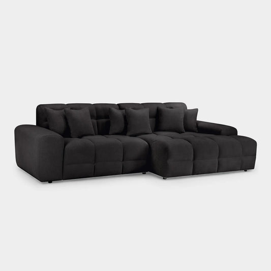 Jacob Black Corner Sofa Right Hand