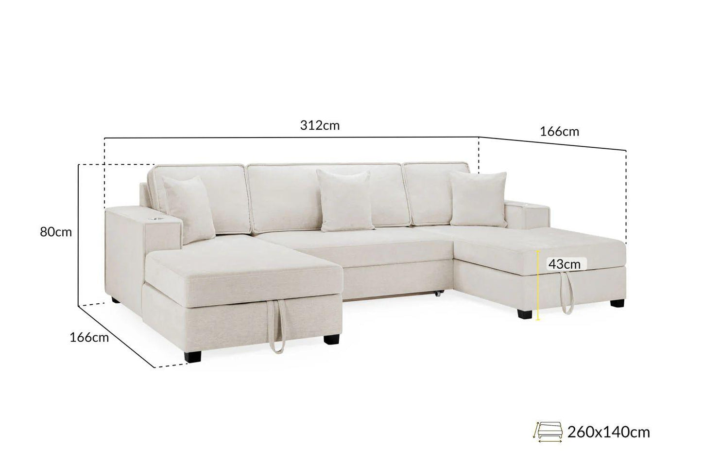 Milan U-Shape Natural