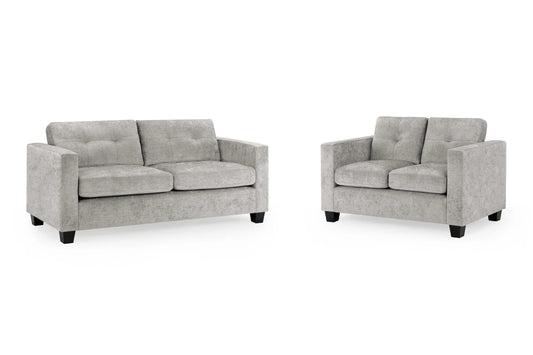 Jerry 3+2 Sofa Set Grey Fabric