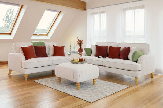 Rupert 3+2 Sofa Set Beige & Grey