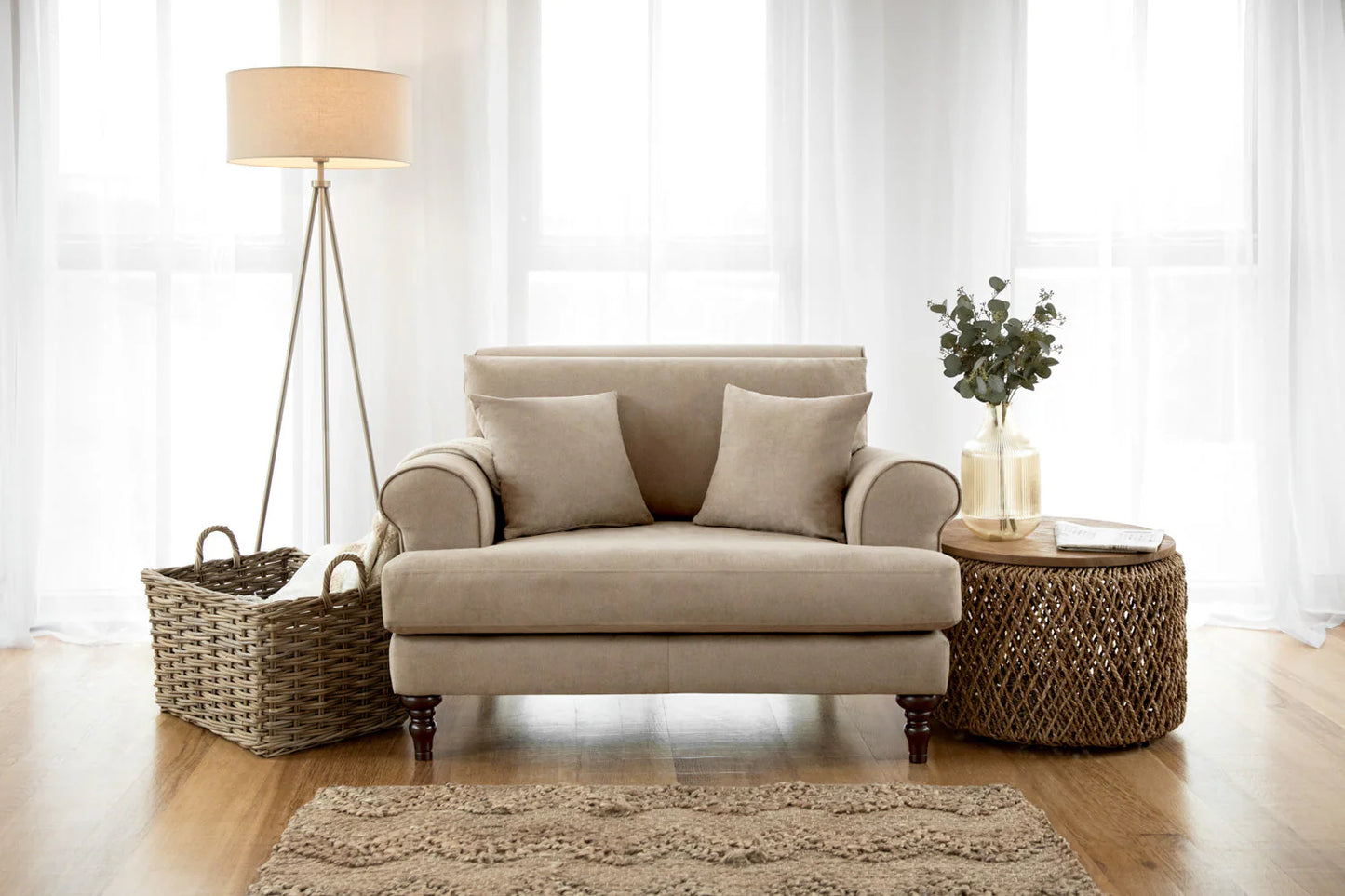 Summer Armchair Beige & Grey