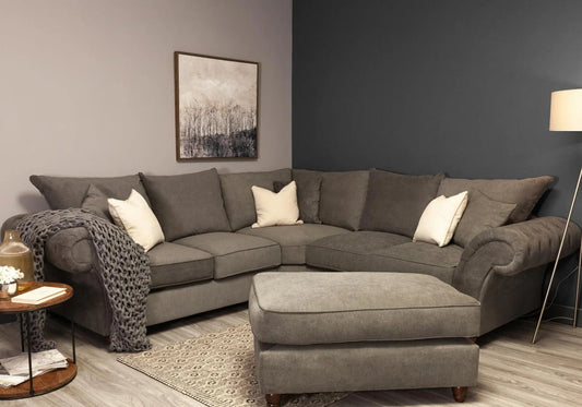 Windsor Fullback Grey Corner Sofa