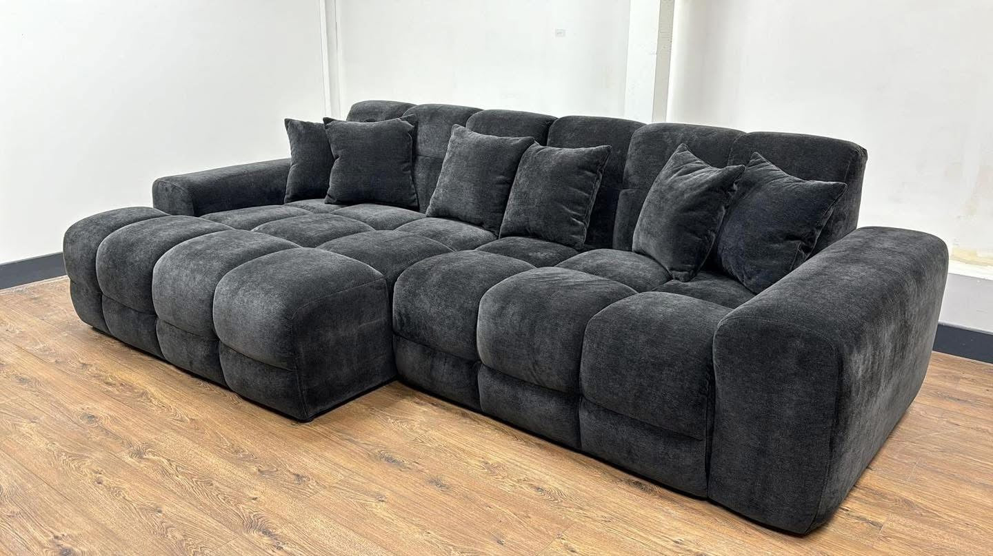 Jacob Corner Sofa Black Left Hand