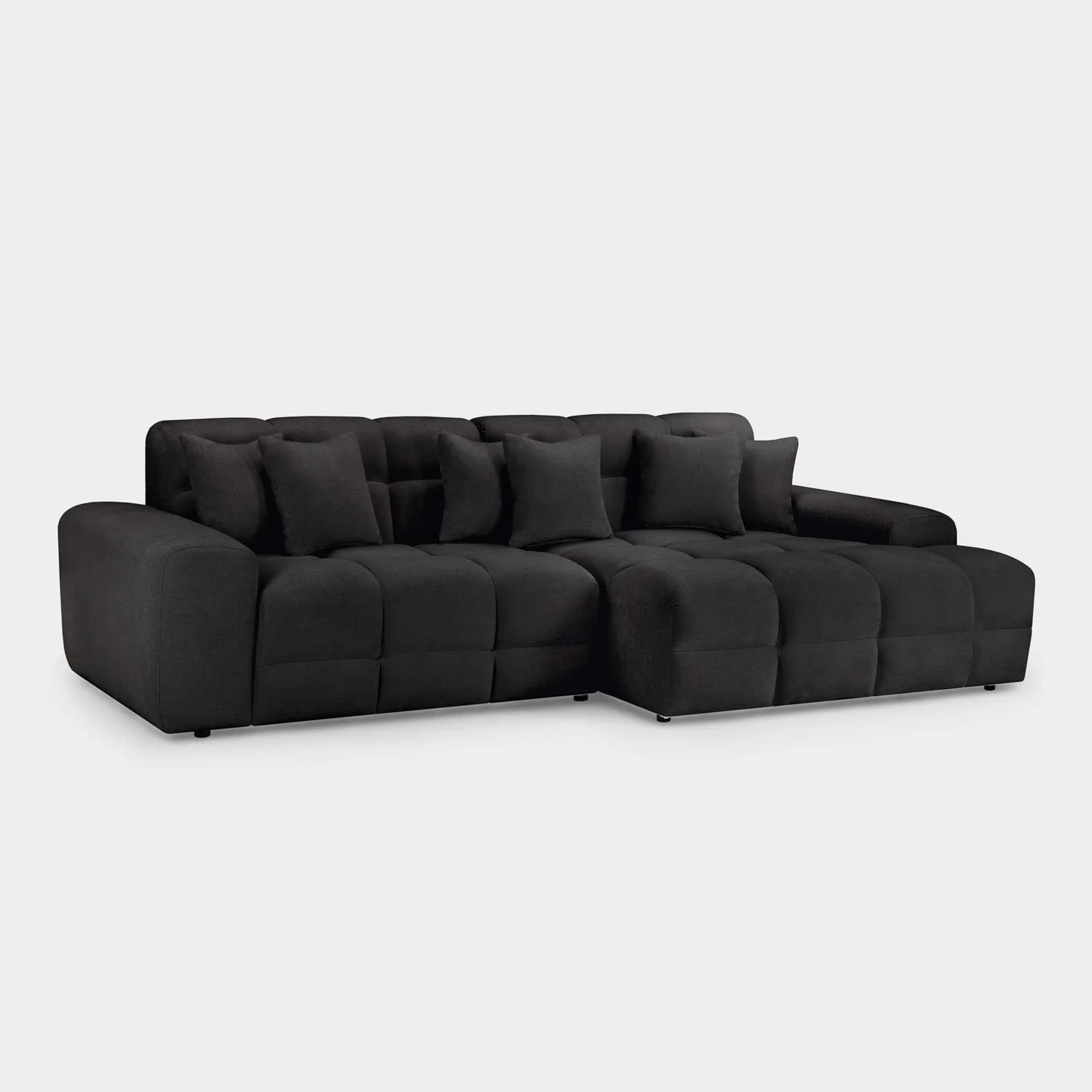 Jacob Black Corner Sofa Right Hand