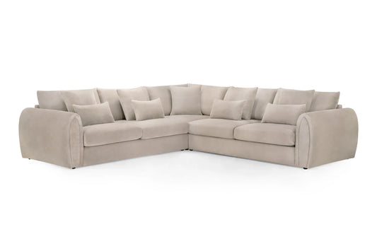 Mirabel Beige Large Corner Sofa