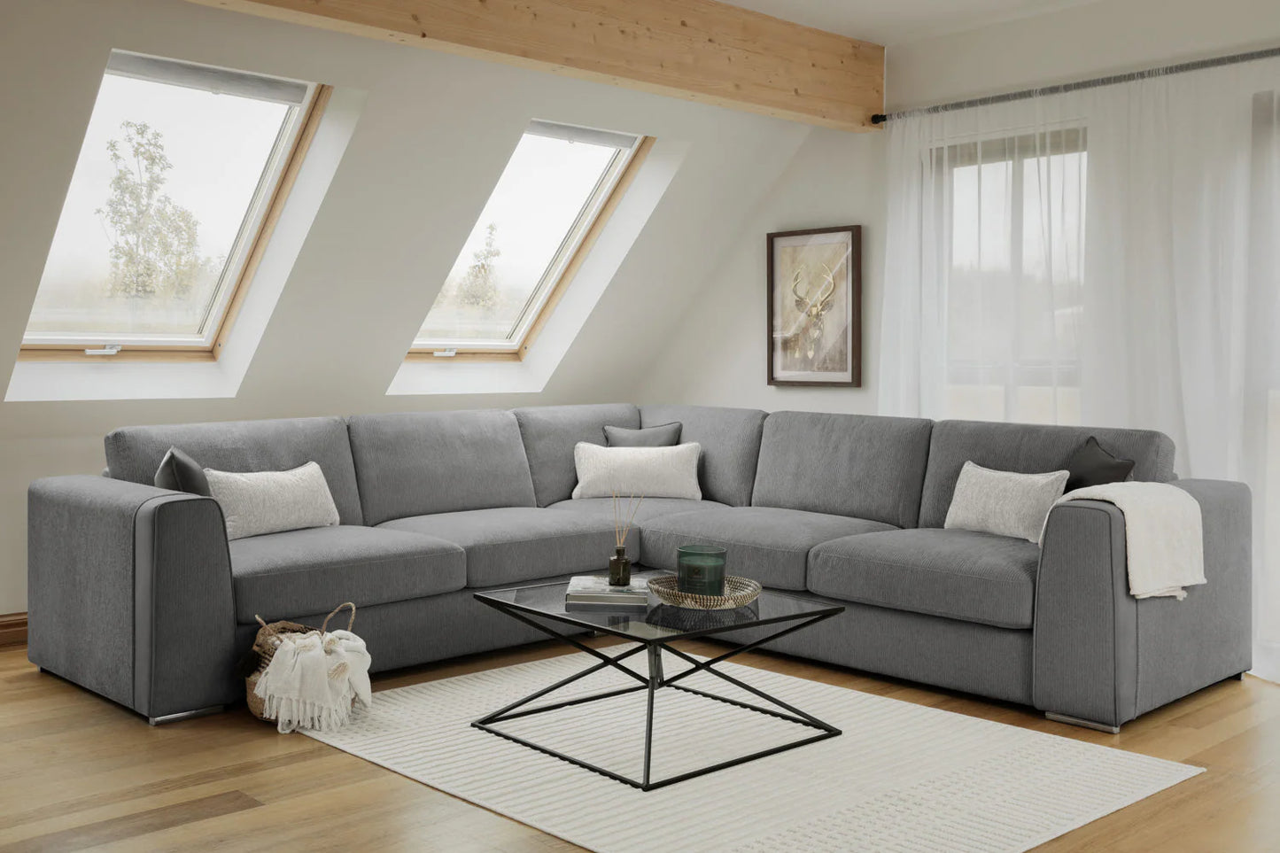 Naples Corner Sofa Grey
