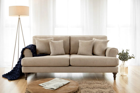 Summer 3 Seater Sofa Beige & Grey